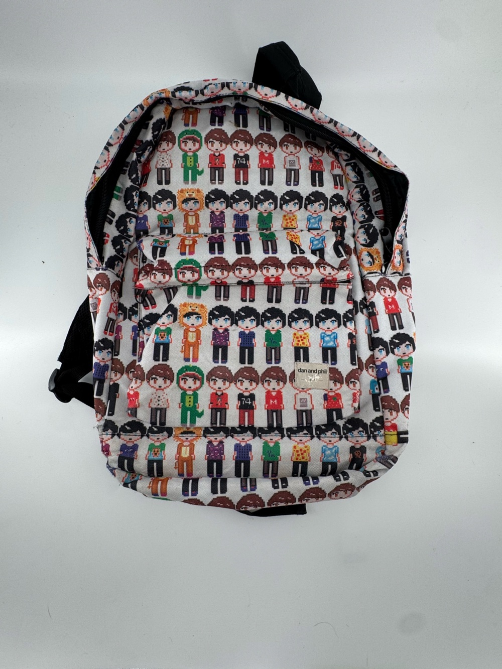RARE Dan & Phil Pixel People Backpack - 2015 YouTube Merch - Hard to Find!